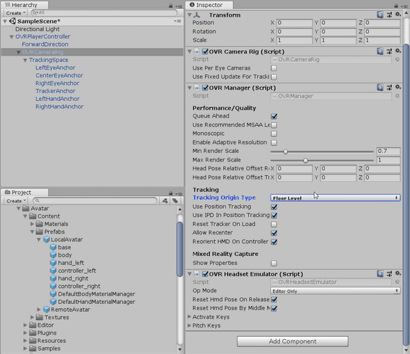 Floor Level tracking origin